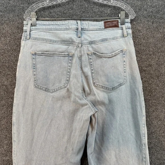 Hollister Jeans Womens 31 Blue Patchwork Ultra High Rise Wide Leg Dad Jean 90s - Picture 4 of 9